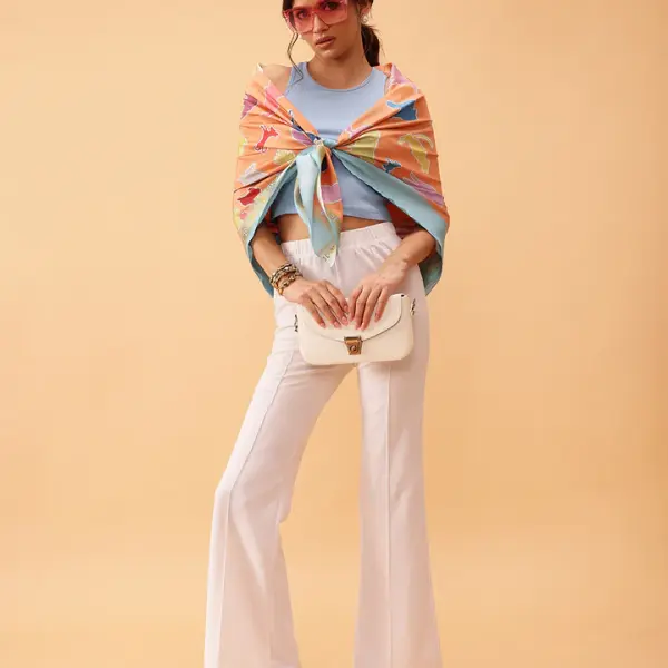 Women's Animal Printed Silk Scarf