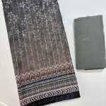 Chanderi Cotton Digital Printed Unstitched Dress Material With Solid Bottom & Printed Dupatta